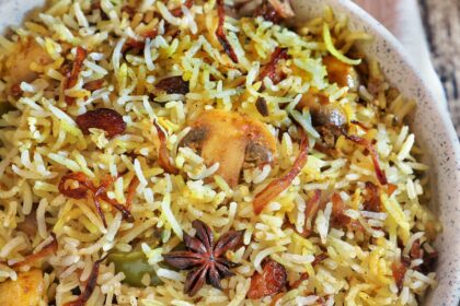 mushroom dum biryani