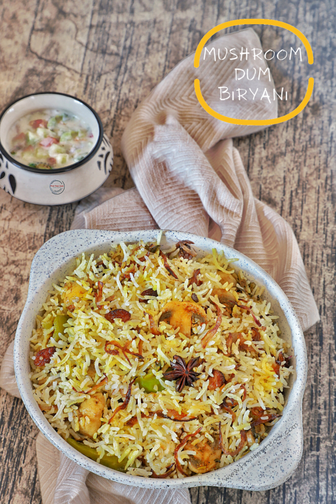 Mushroom dum biryani 1