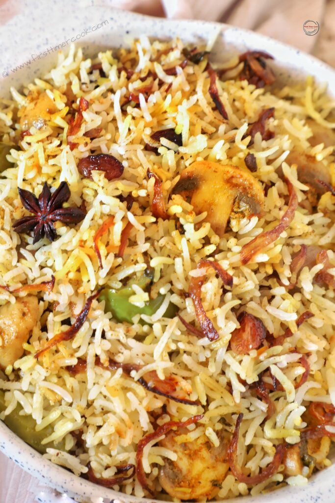 Mushroom dum biryani 2