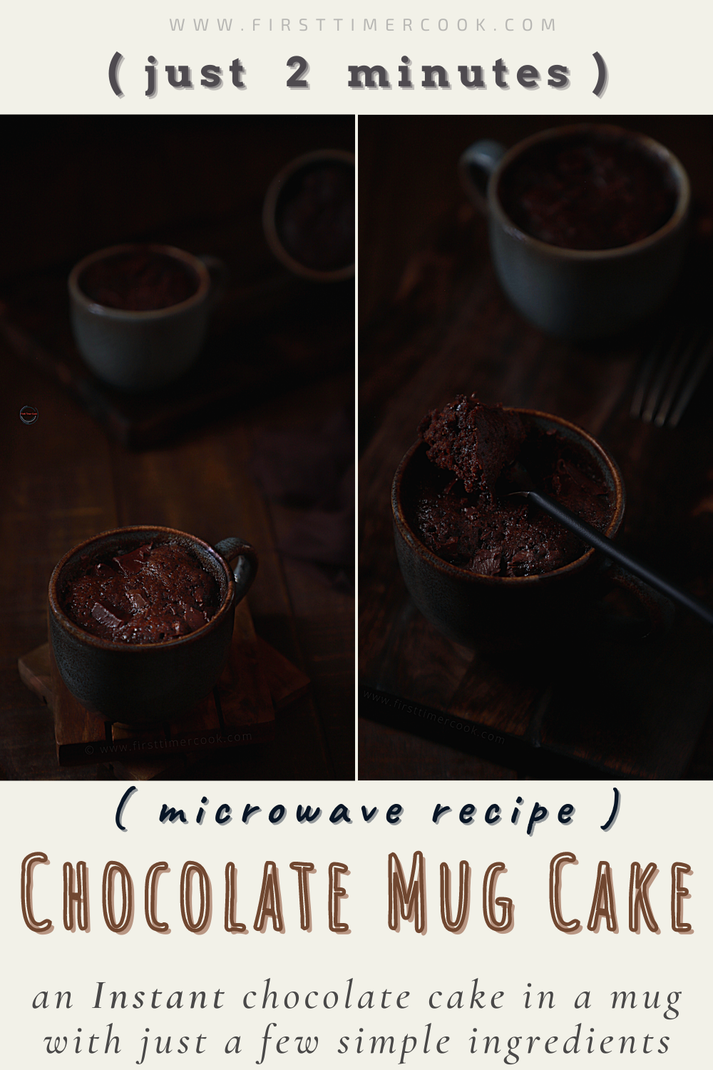 2 minutes Microwave Banana Mug Cake(eggless) - The flavours of kitchen