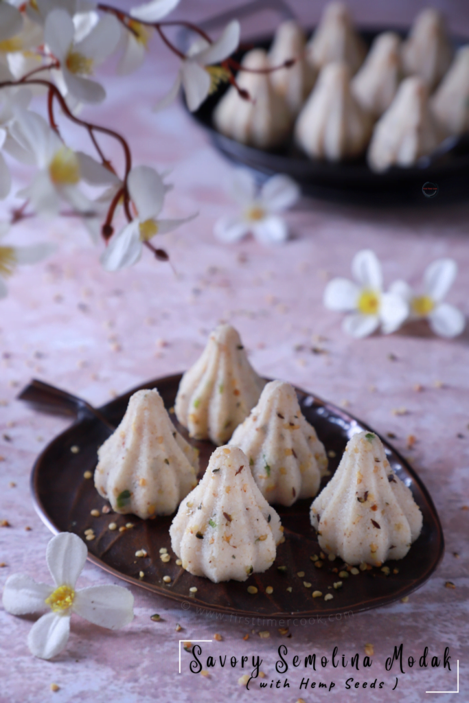 Savory Semolina Modak (with hemp seeds) 1