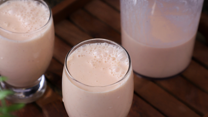 Muskmelon Peanut Butter Lassi 11