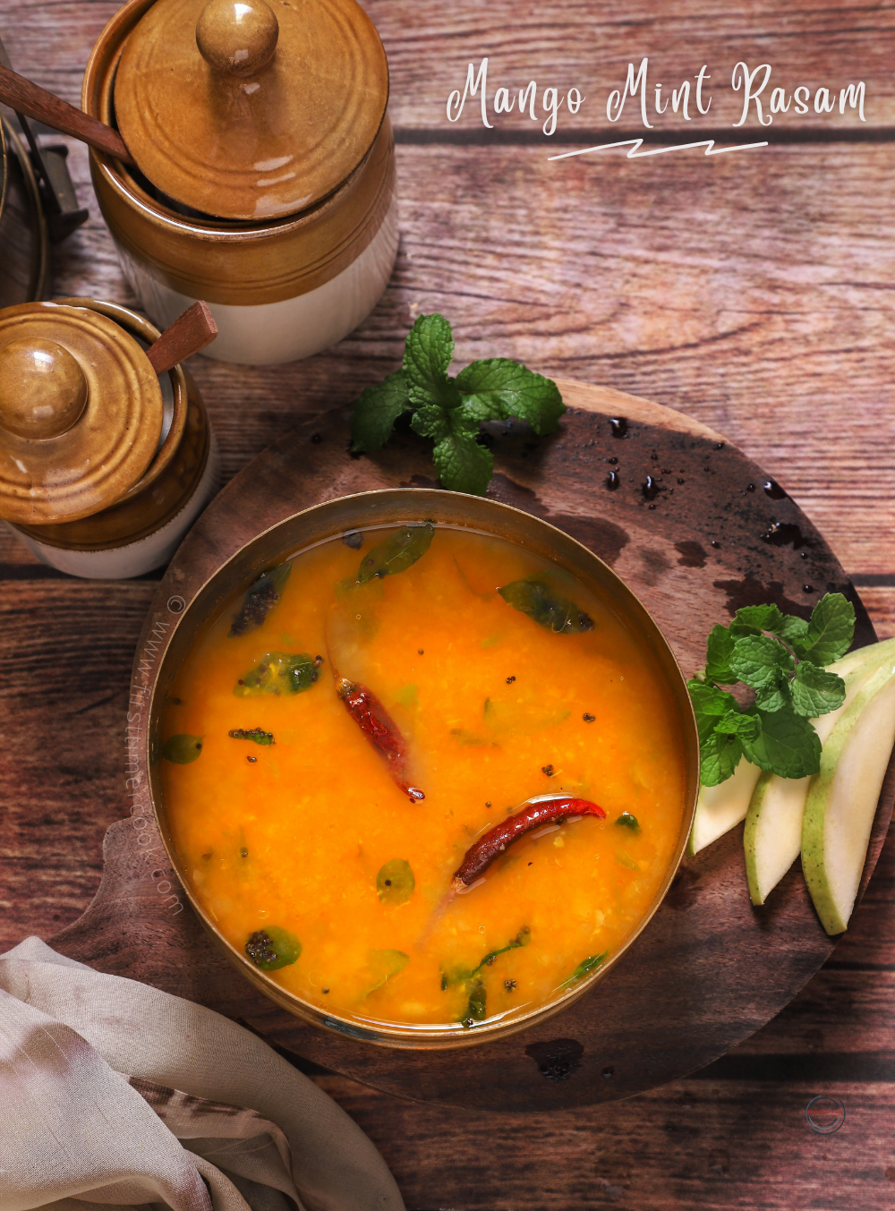 Raw Mango Mint Rasam - First Timer Cook