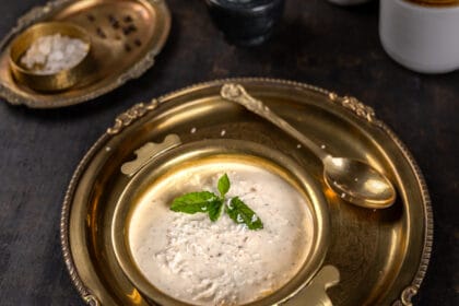 Nadia Pachedi, a traditional coconut and curd preparation offered as part of Lord Jagannath's Chhappan Bhoga.