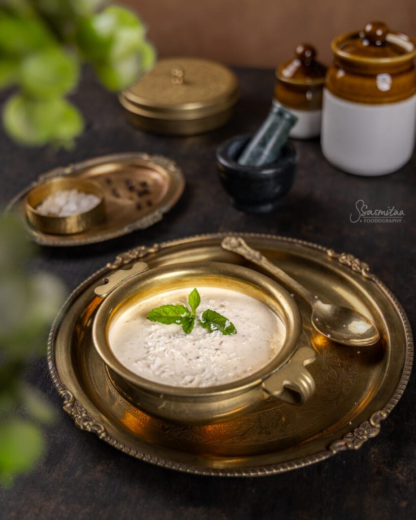 Close-up of Nadia Pachedi served in a bowl, a traditional Jagannath Bhoga from Odisha.