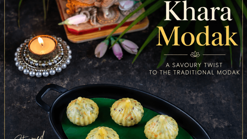 Khara Modak, savoury steamed rice modaks for Ganesh Chaturthi